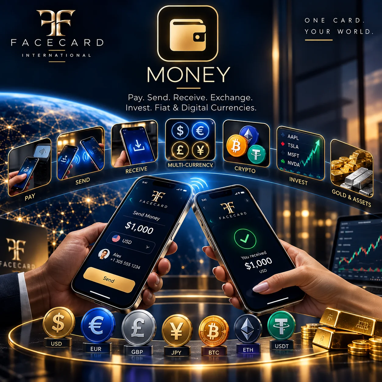 FaceCard Money experience
