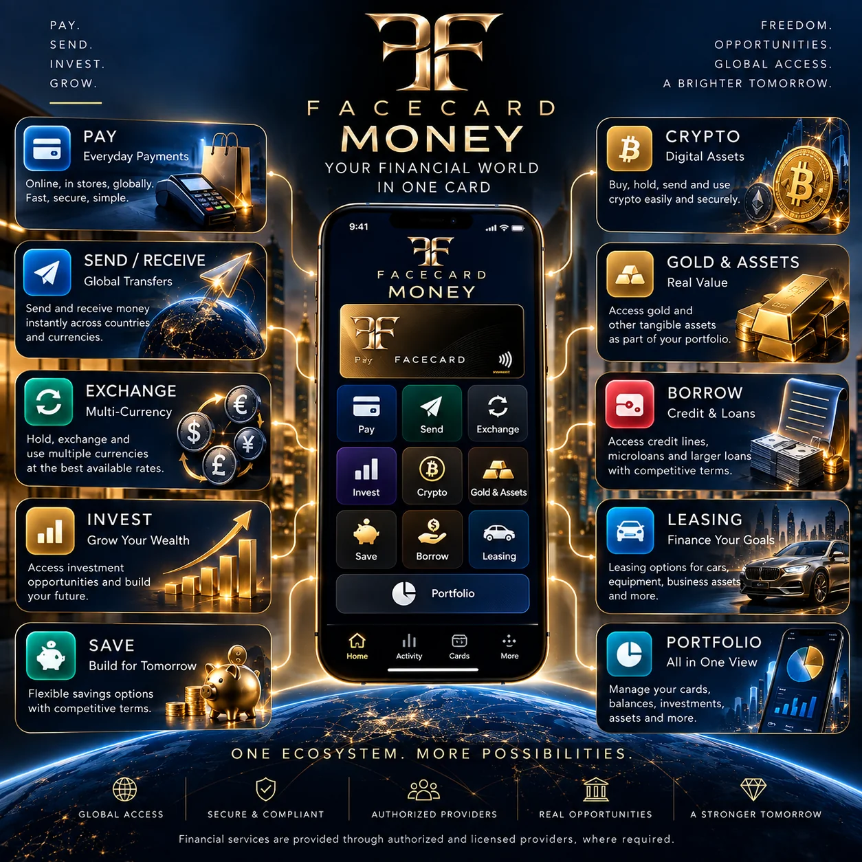 FaceCard Money capabilities